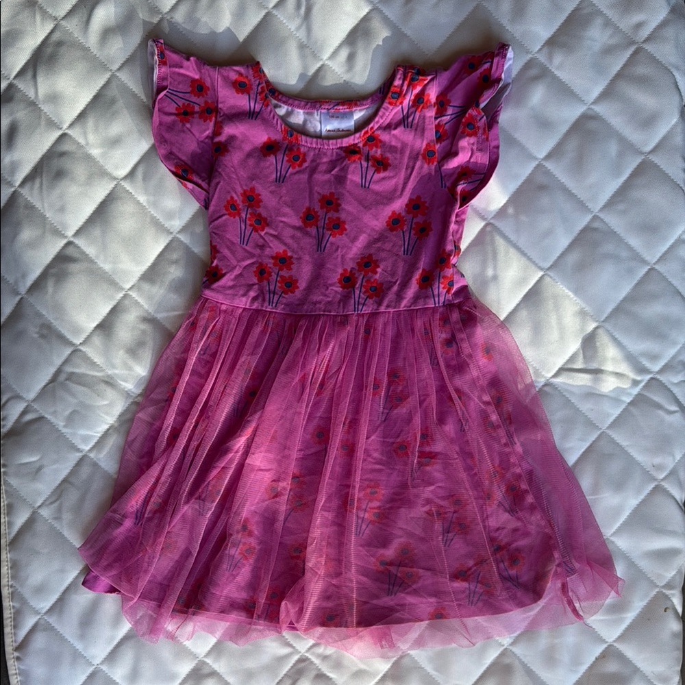 Hanna Andersson Pink Floral Dress gently worn